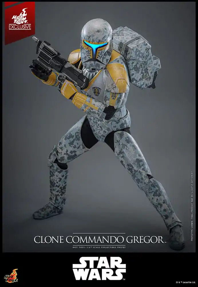 Star Wars: The Clone Wars akčná figúrka 1/6 Clone Commando Gregor Hot Toys Exclusive 30 cm produktová fotografia