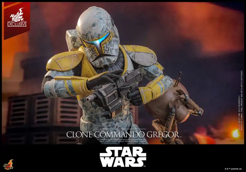 Star Wars: The Clone Wars akčná figúrka 1/6 Clone Commando Gregor Hot Toys Exclusive 30 cm produktová fotografia