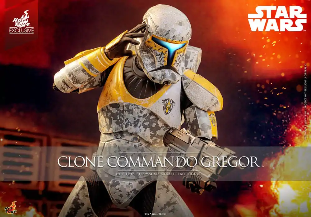 Star Wars: The Clone Wars akčná figúrka 1/6 Clone Commando Gregor Hot Toys Exclusive 30 cm produktová fotografia