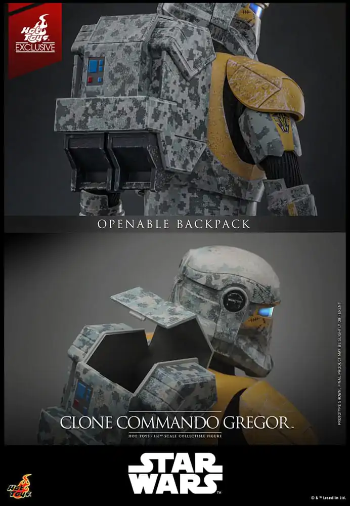 Star Wars: The Clone Wars akčná figúrka 1/6 Clone Commando Gregor Hot Toys Exclusive 30 cm produktová fotografia
