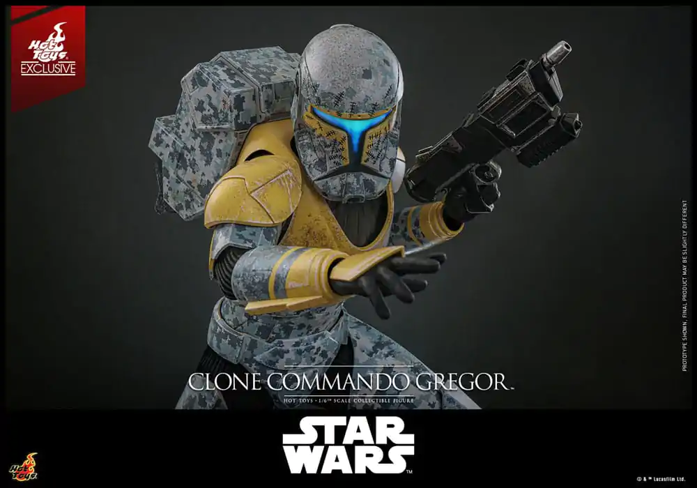 Star Wars: The Clone Wars akčná figúrka 1/6 Clone Commando Gregor Hot Toys Exclusive 30 cm produktová fotografia