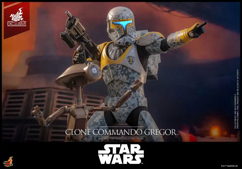 Star Wars: The Clone Wars akčná figúrka 1/6 Clone Commando Gregor Hot Toys Exclusive 30 cm produktová fotografia