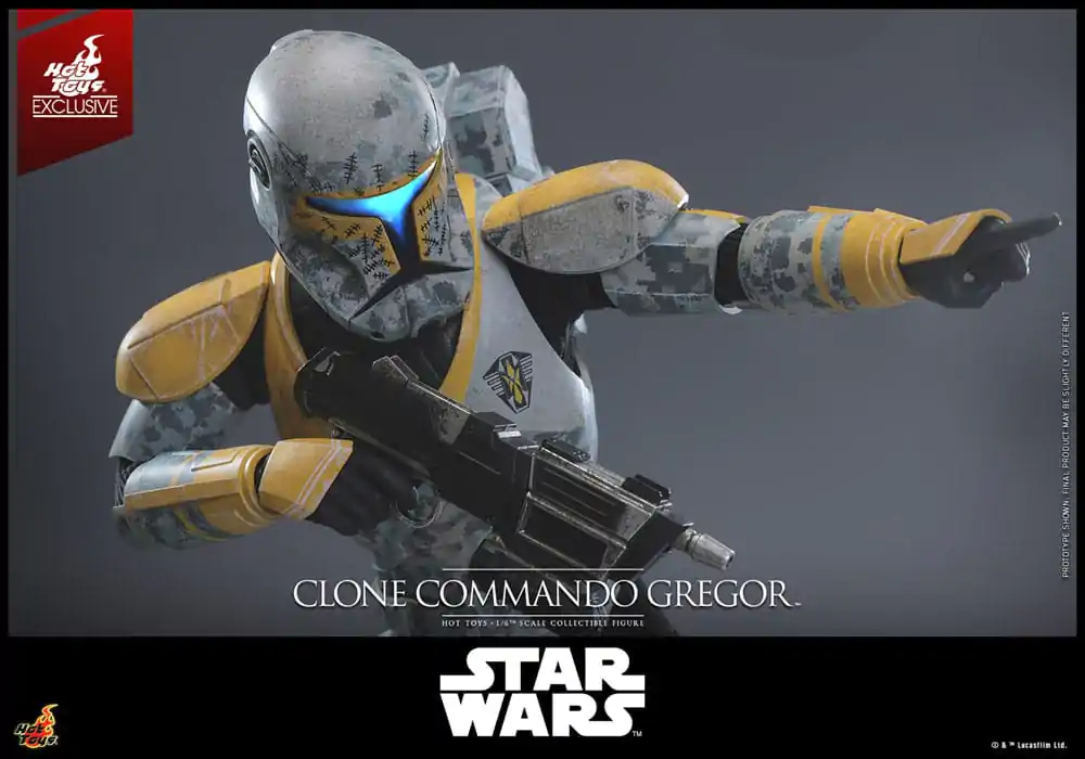 Star Wars: The Clone Wars akčná figúrka 1/6 Clone Commando Gregor Hot Toys Exclusive 30 cm produktová fotografia