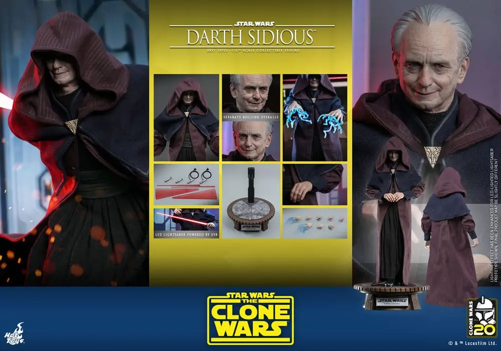 Star Wars: The Clone Wars Akčná Figúrka 1/6 Darth Sidious 29 cm produktová fotografia