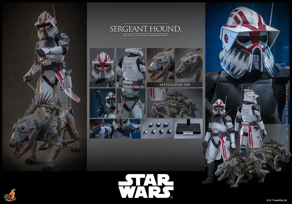 Star Wars: The Clone Wars akčná figúrka 1/6 Sergeant Hound 30 cm produktová fotografia