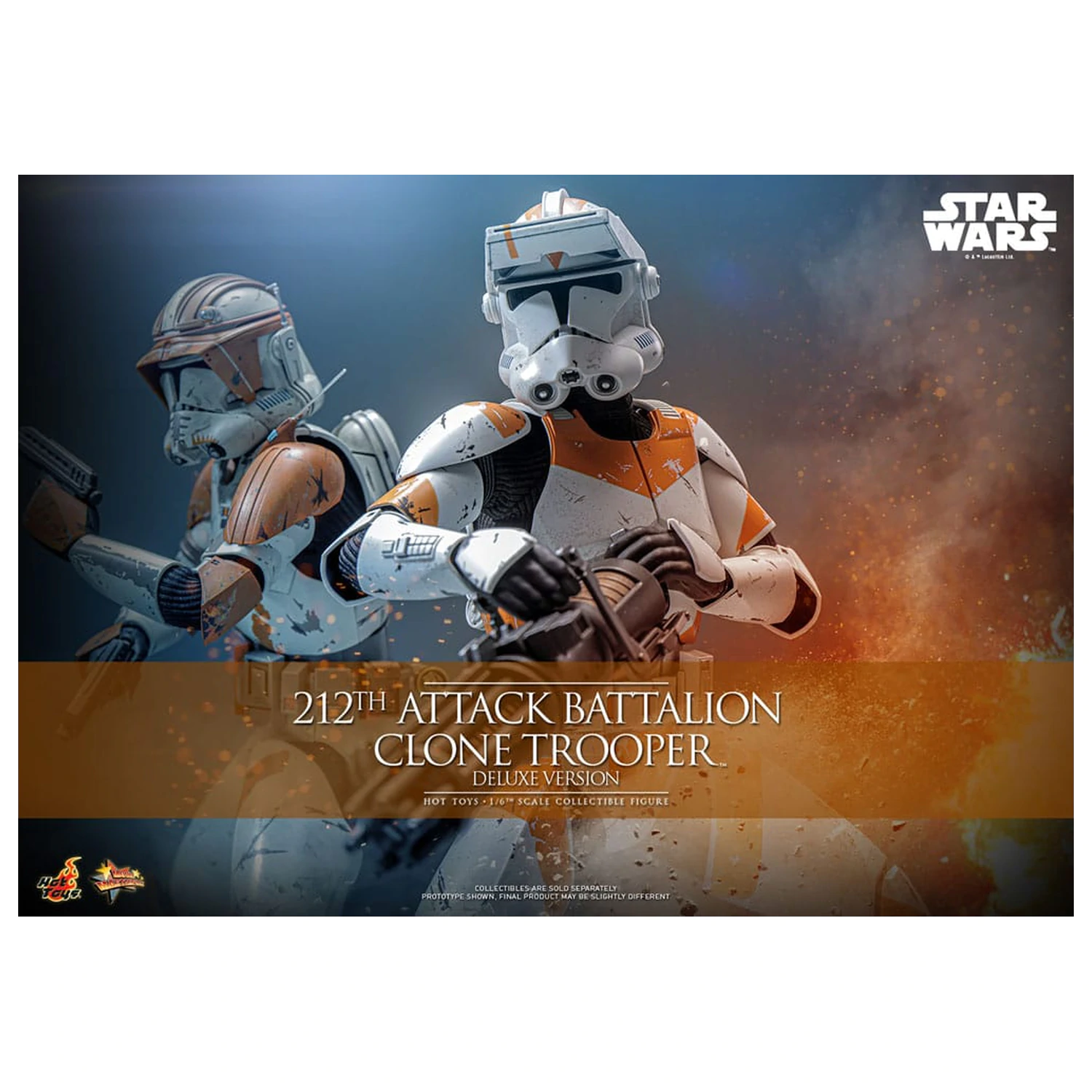 Star Wars: The Clone Wars akčná figúrka 1/6 212th Attack Battalion Clone Trooper Deluxe Version 30 cm produktová fotografia