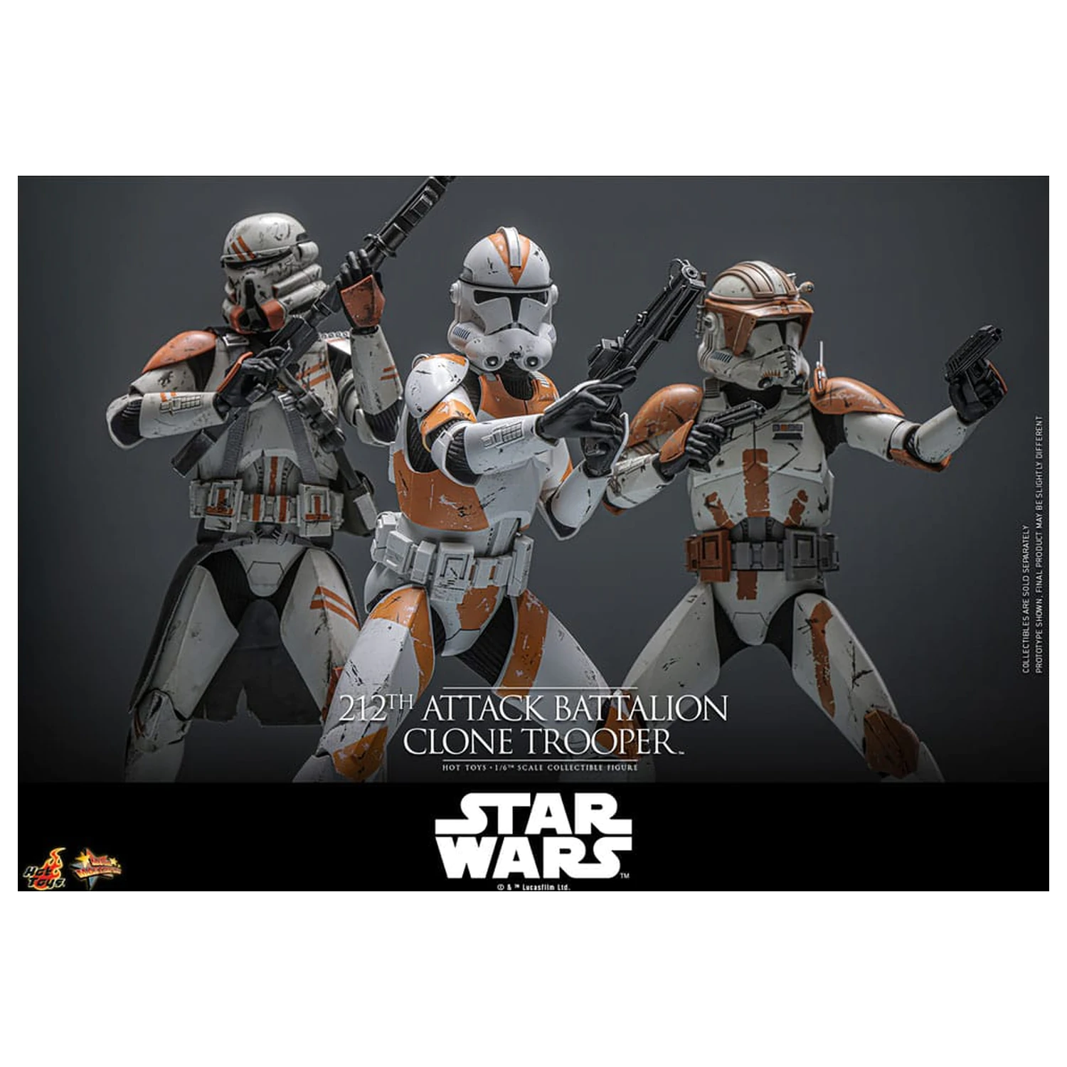 Star Wars: The Clone Wars akčná figúrka 1/6 212th Attack Battalion Clone Trooper Deluxe Version 30 cm produktová fotografia