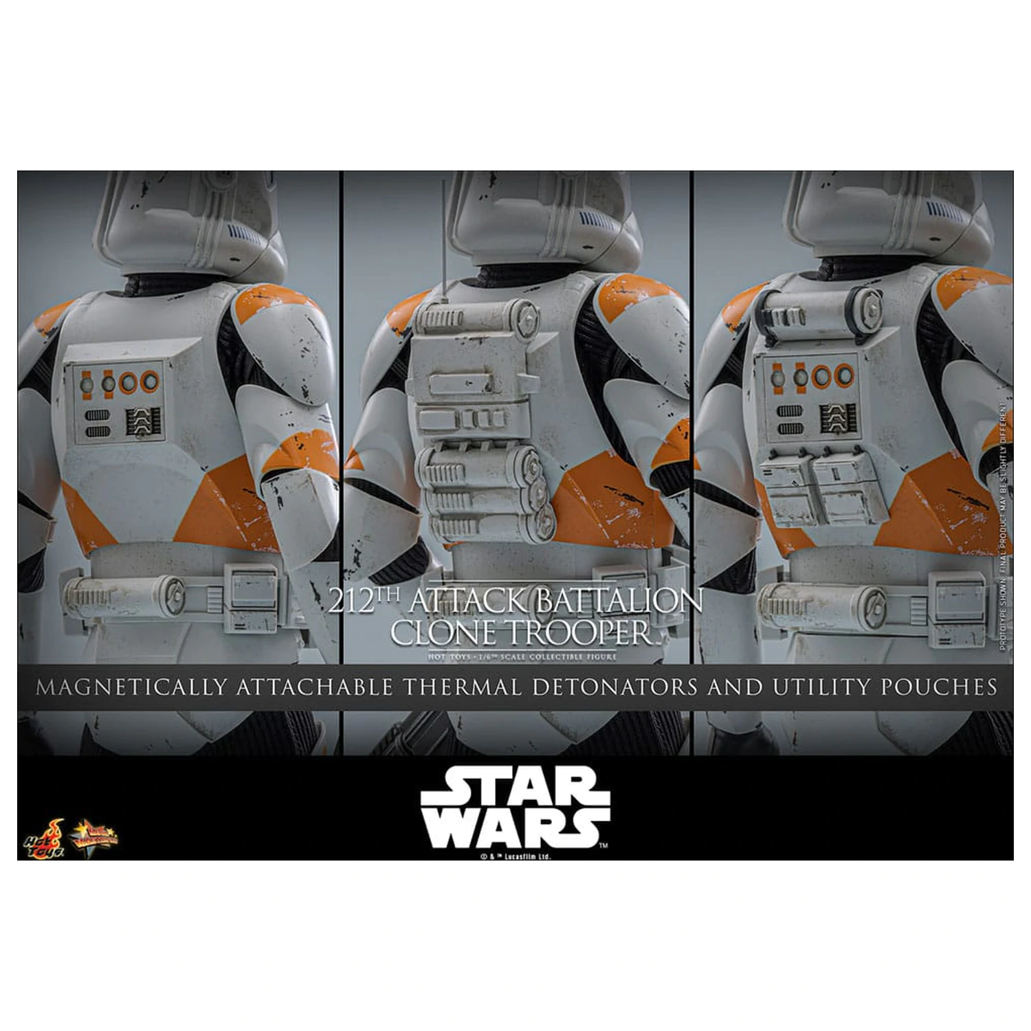 Star Wars: The Clone Wars akčná figúrka 1/6 212th Attack Battalion Clone Trooper Deluxe Version 30 cm produktová fotografia
