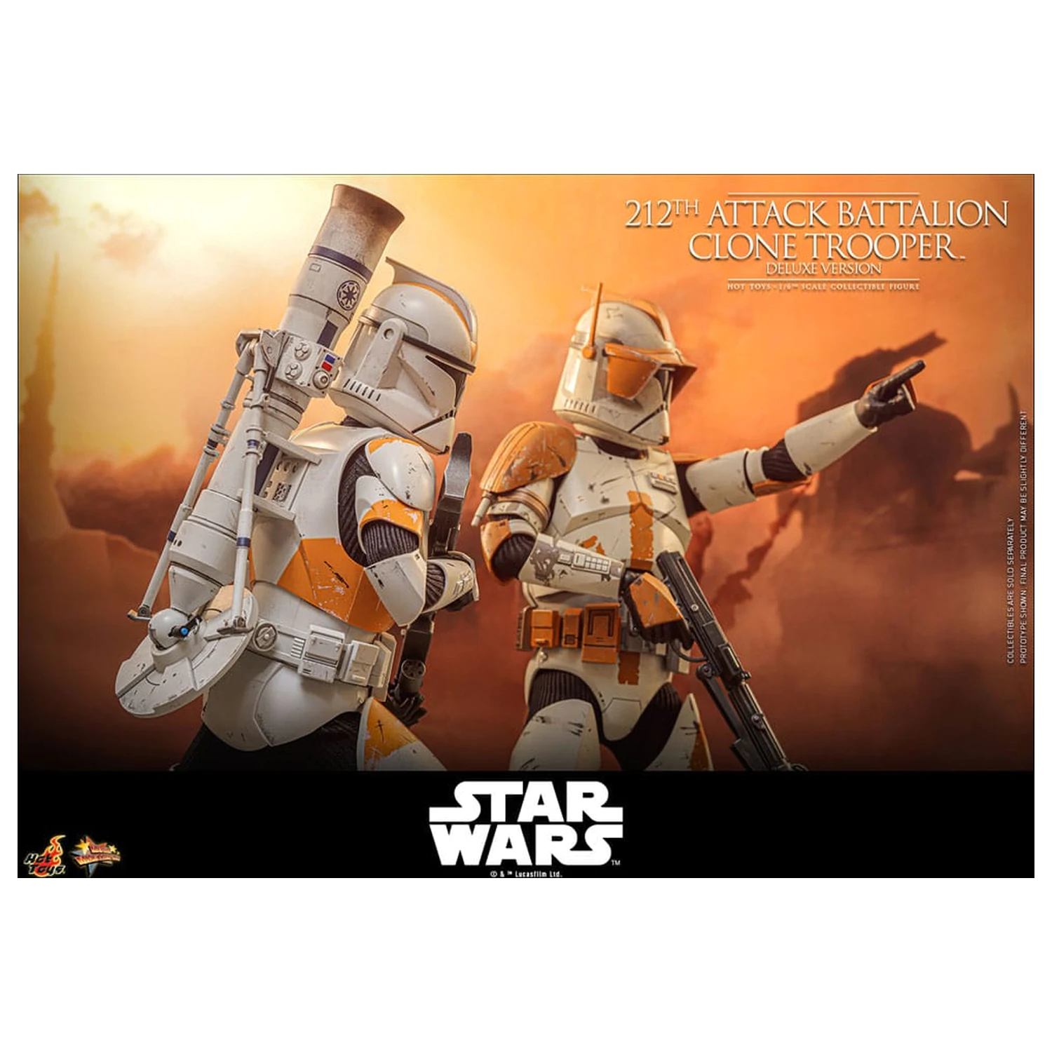 Star Wars: The Clone Wars akčná figúrka 1/6 212th Attack Battalion Clone Trooper Deluxe Version 30 cm produktová fotografia