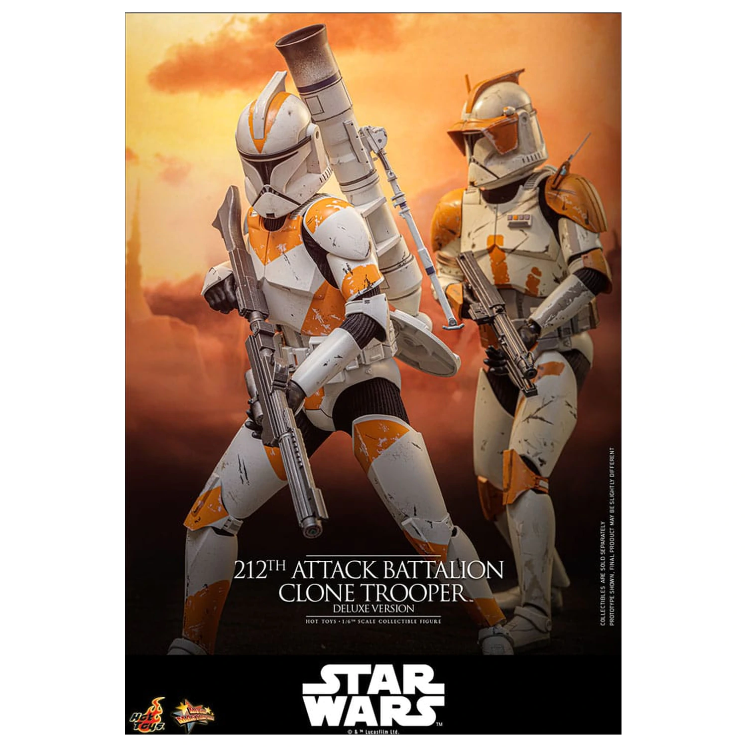 Star Wars: The Clone Wars akčná figúrka 1/6 212th Attack Battalion Clone Trooper Deluxe Version 30 cm produktová fotografia