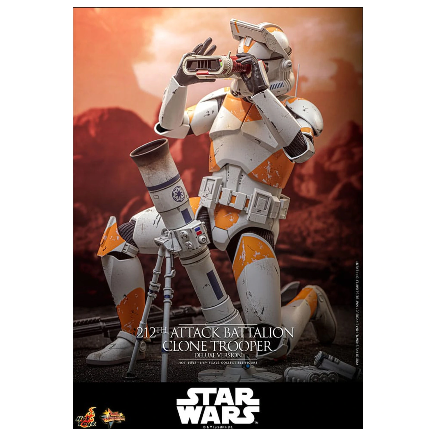 Star Wars: The Clone Wars akčná figúrka 1/6 212th Attack Battalion Clone Trooper Deluxe Version 30 cm produktová fotografia