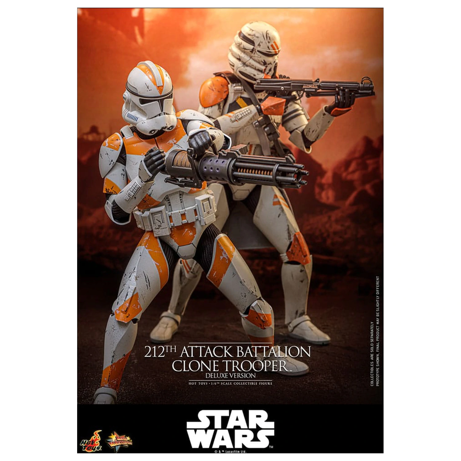 Star Wars: The Clone Wars akčná figúrka 1/6 212th Attack Battalion Clone Trooper Deluxe Version 30 cm produktová fotografia