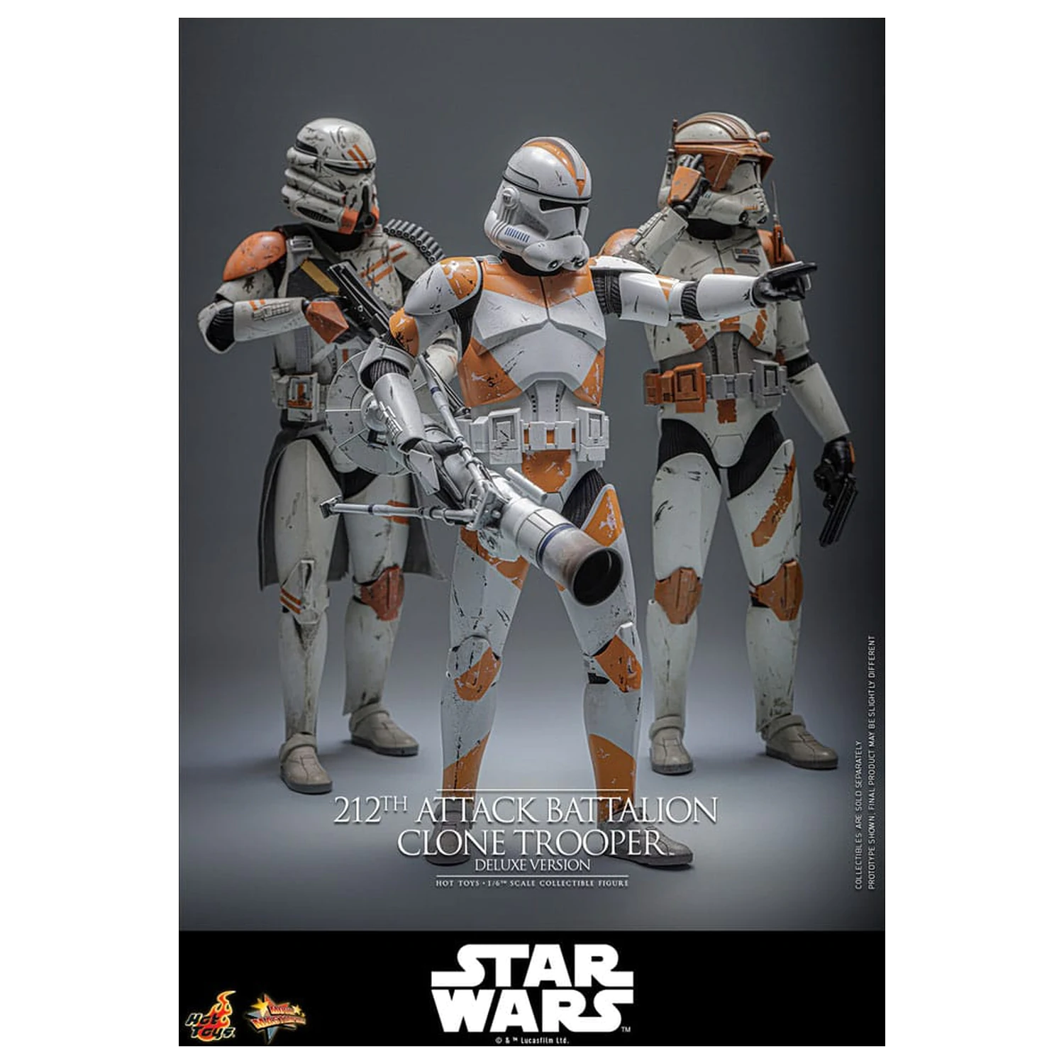 Star Wars: The Clone Wars akčná figúrka 1/6 212th Attack Battalion Clone Trooper Deluxe Version 30 cm produktová fotografia