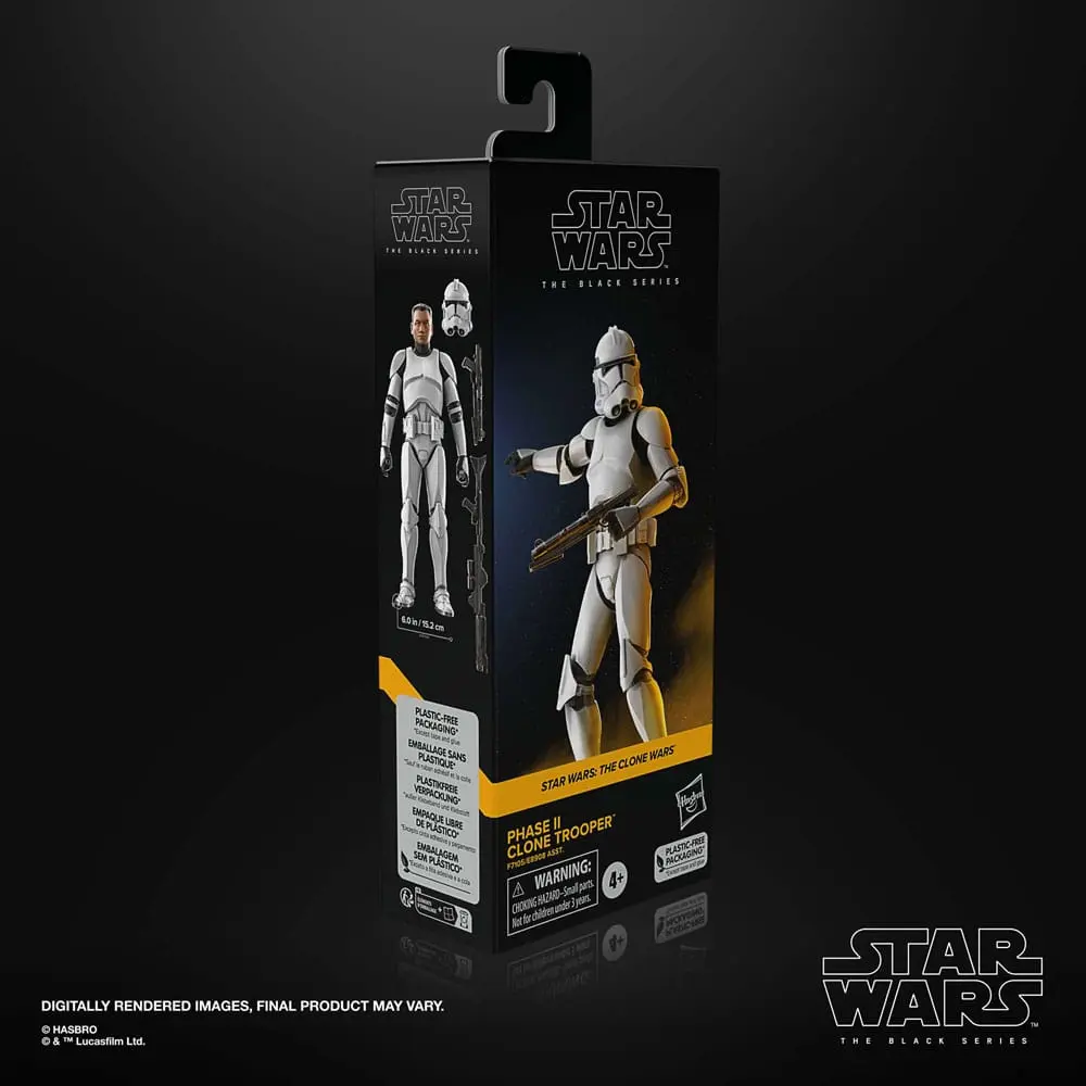 Star Wars: The Clone Wars Black Series Akčná figúrka Phase II Clone Trooper 15 cm produktová fotografia