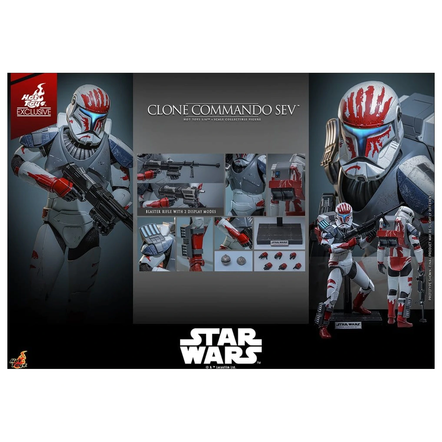 Star Wars: The Clone Wars Television Masterpiece akčná figúrka 1/6 Clone Commando Sev 30 cm produktová fotografia