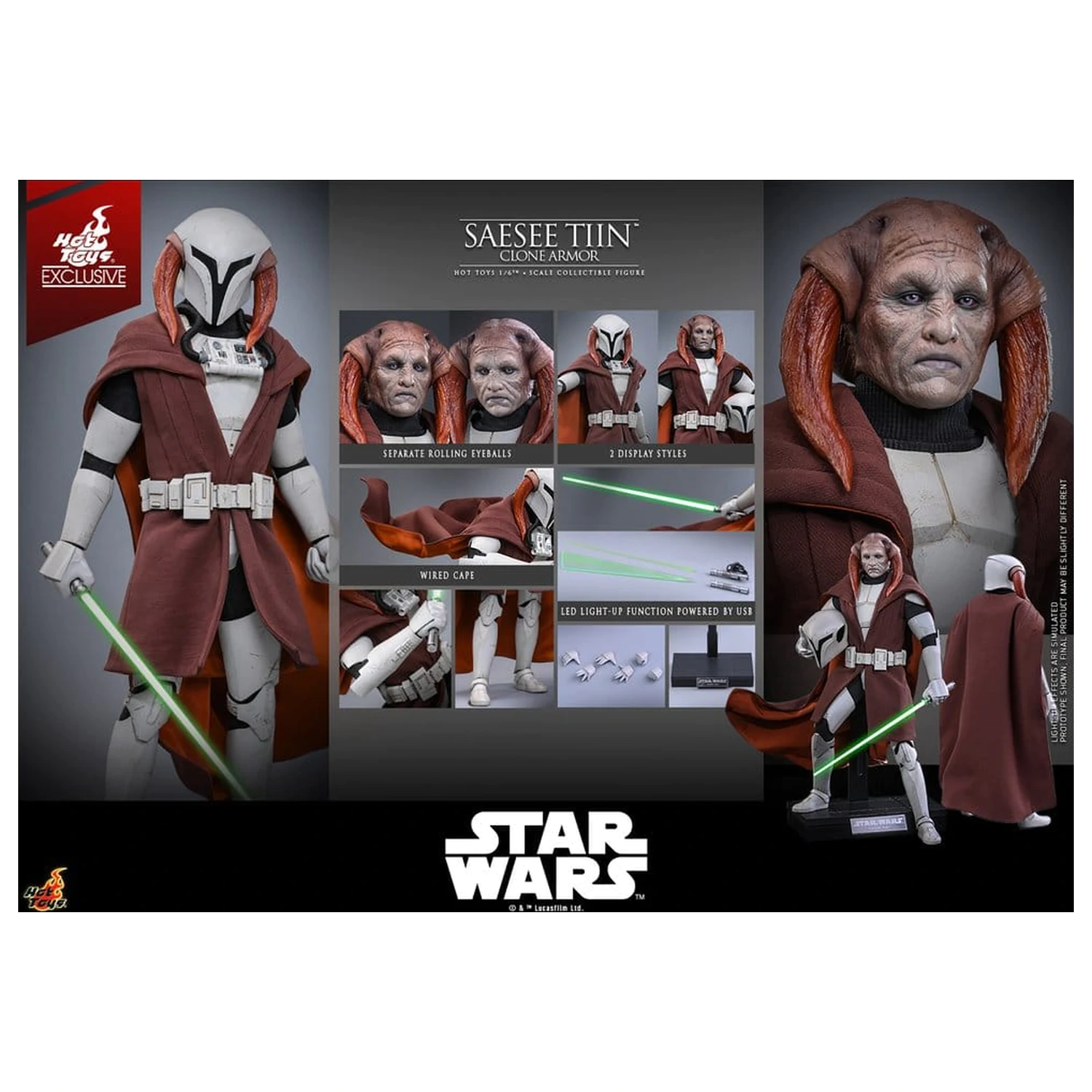 Star Wars: The Clone Wars Television Masterpiece Akčná figúrka 1/6 Saesee Tiin (Clone Armor) 32 cm produktová fotografia