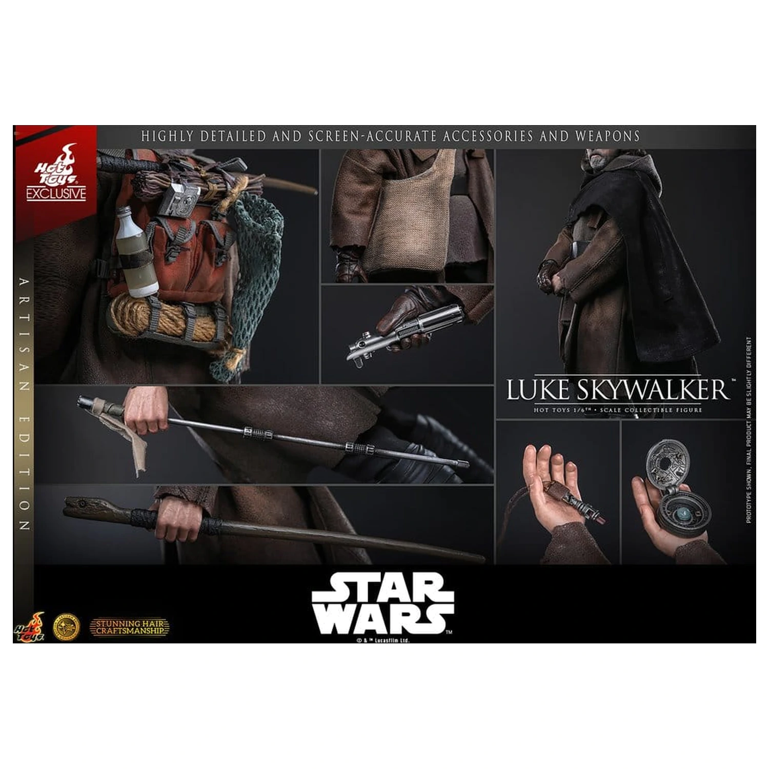 Star Wars: The Last Jedi Movie Masterpiece akčná figúrka 1/6 Luke Skywalker (Artisan Edition) 29 cm produktová fotografia