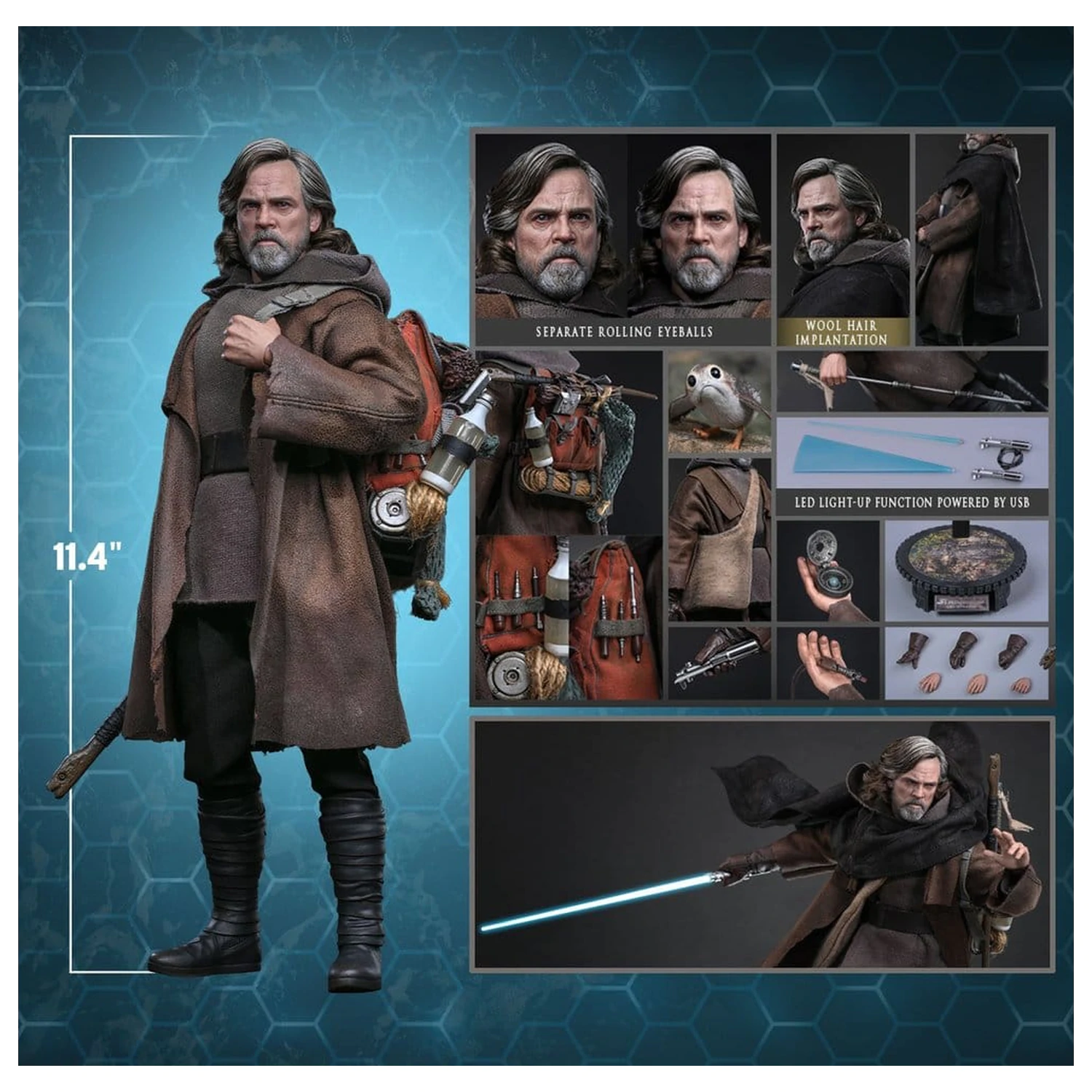Star Wars: The Last Jedi Movie Masterpiece akčná figúrka 1/6 Luke Skywalker (Artisan Edition) 29 cm produktová fotografia