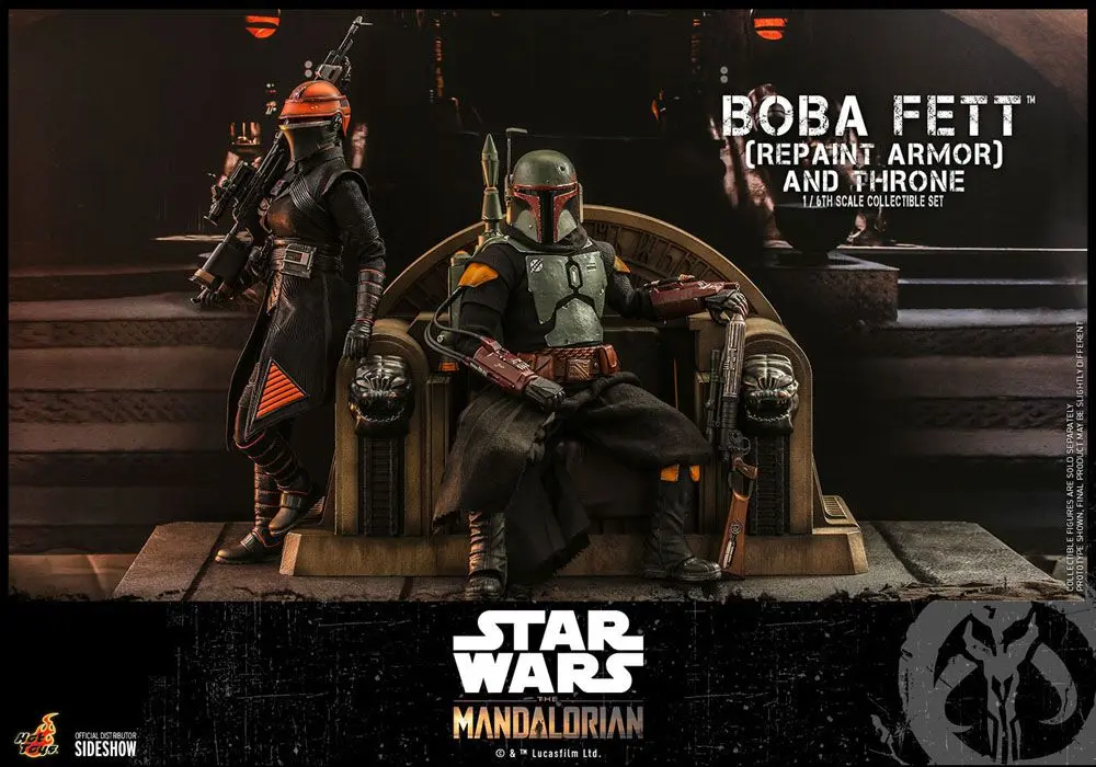 Star Wars The Mandalorian akčná figúrka 1/6 Boba Fett (Repaint Armor) a Throne 30 cm produktová fotografia