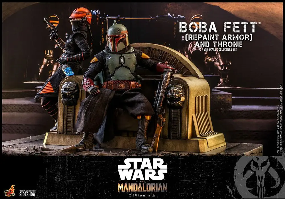 Star Wars The Mandalorian akčná figúrka 1/6 Boba Fett (Repaint Armor) a Throne 30 cm produktová fotografia