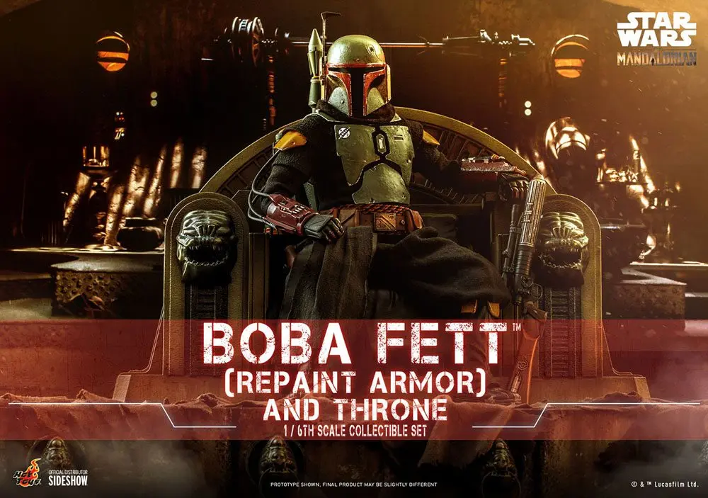 Star Wars The Mandalorian akčná figúrka 1/6 Boba Fett (Repaint Armor) a Throne 30 cm produktová fotografia