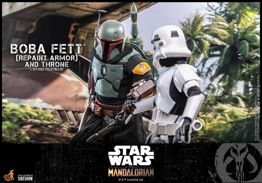 Star Wars The Mandalorian akčná figúrka 1/6 Boba Fett (Repaint Armor) a Throne 30 cm produktová fotografia