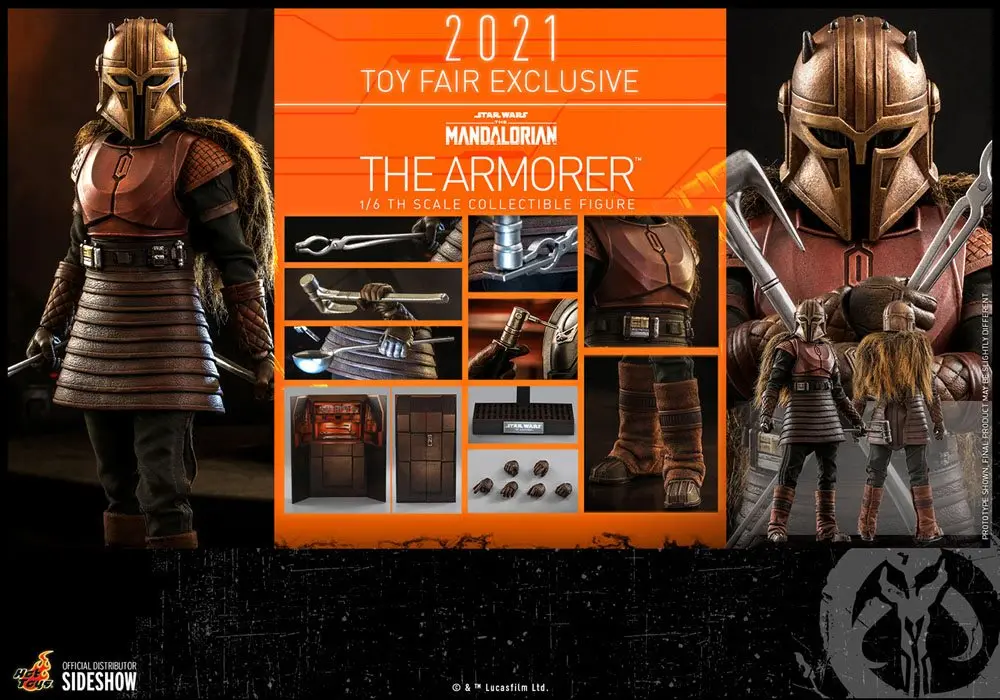 Star Wars The Mandalorian akčná figúrka 1/6 The Armorer 2021 Toy Fair Exclusive 29 cm termékfotó