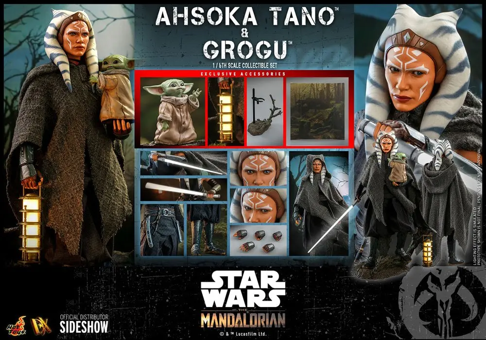 Star Wars The Mandalorian Akčná figúrka 2-pack 1/6 Ahsoka Tano & Grogu 29 cm termékfotó