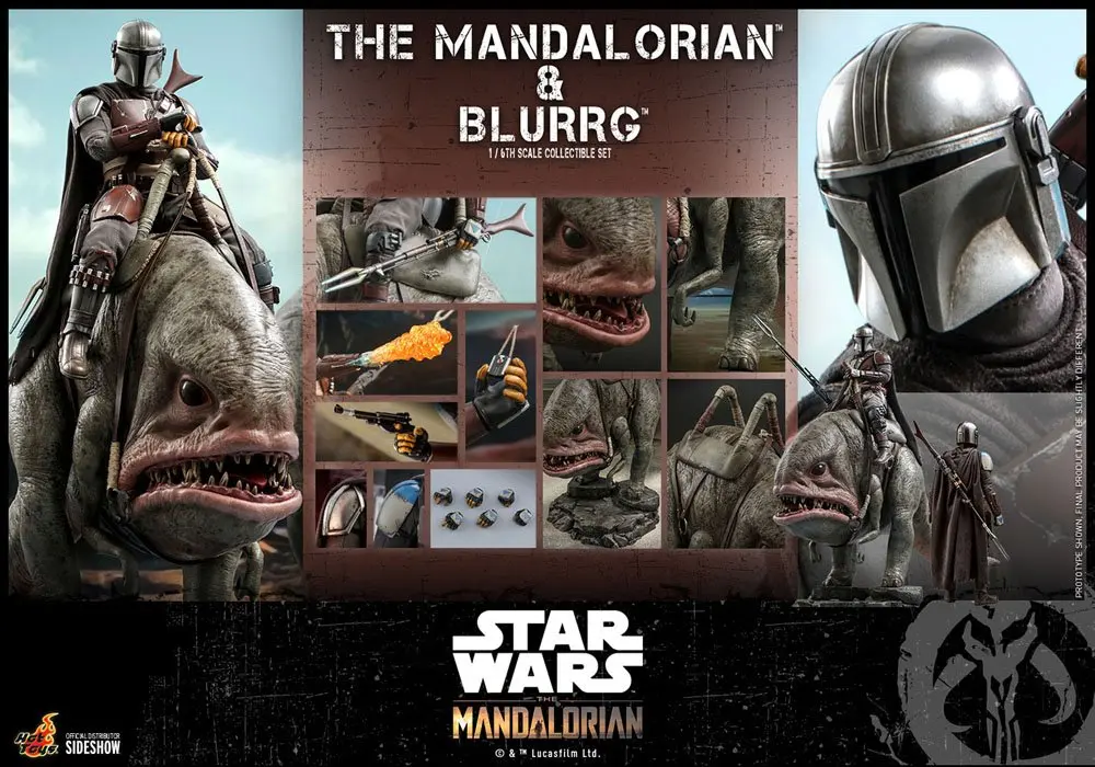 Star Wars The Mandalorian Akčná Figúrka 2-Pack 1/6 The Mandalorian & Blurrg 37 cm produktová fotografia