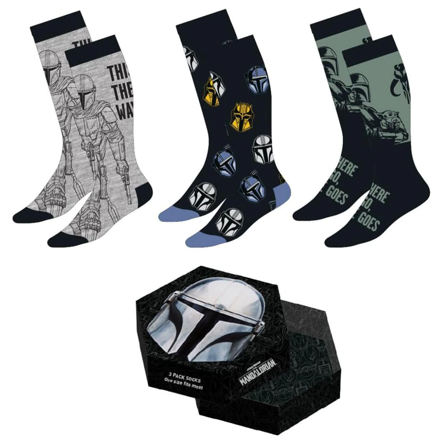 Star Wars: The Mandalorian Ponožky 3-balenie Mandalorian 38-45 produktová fotografia