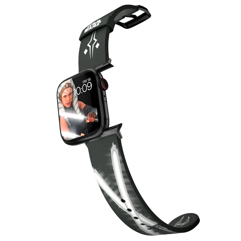 Star Wars The Mandalorian Ahsoka Tano Lightsaber remienok na Smartwatch + dizajny ciferníka produktová fotografia