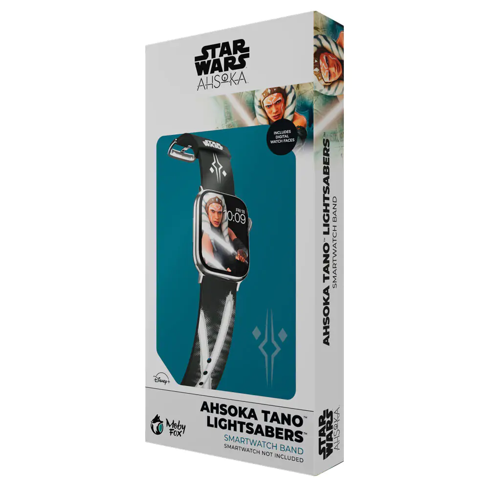 Star Wars The Mandalorian Ahsoka Tano Lightsaber remienok na Smartwatch + dizajny ciferníka produktová fotografia