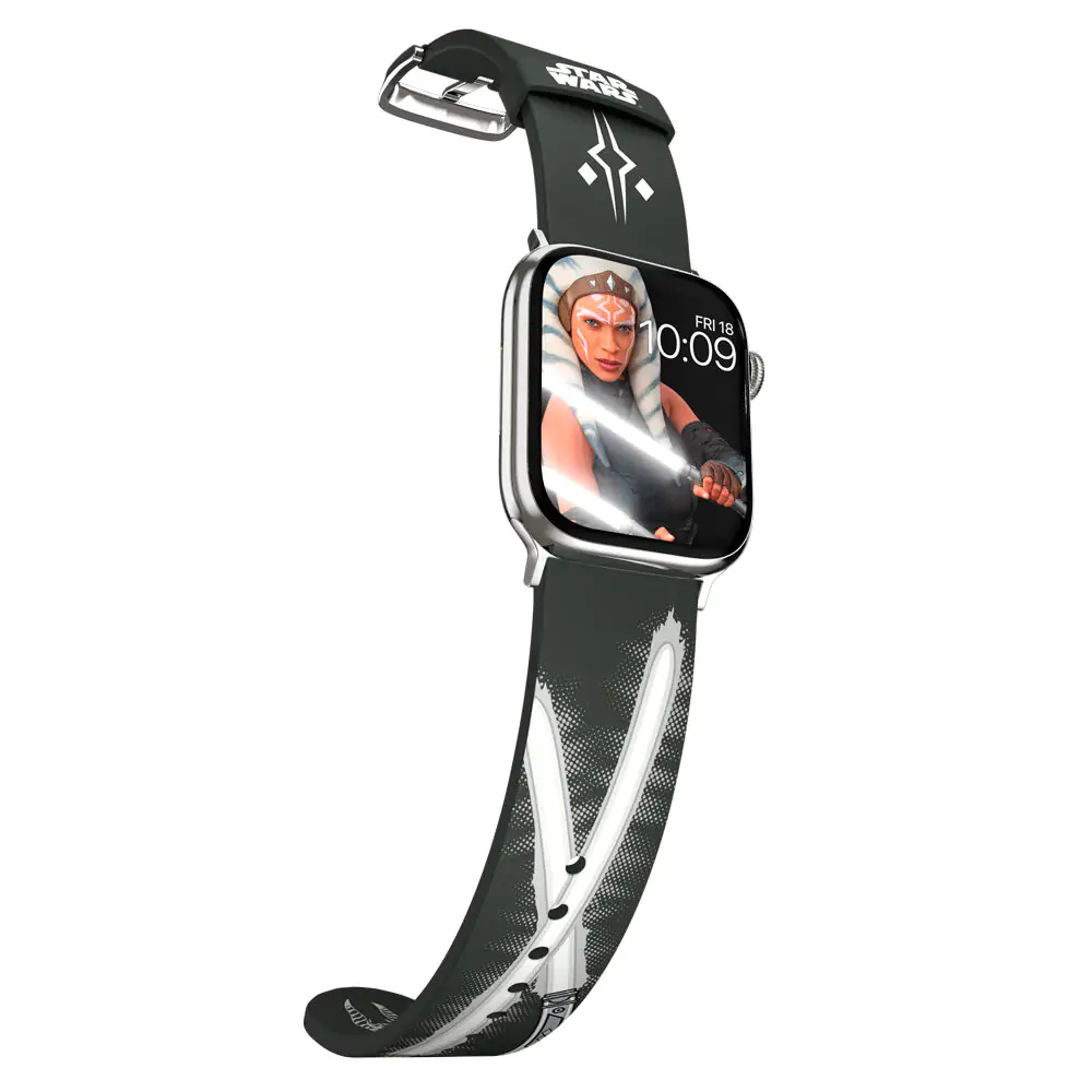 Star Wars The Mandalorian Ahsoka Tano Lightsaber remienok na Smartwatch + dizajny ciferníka produktová fotografia
