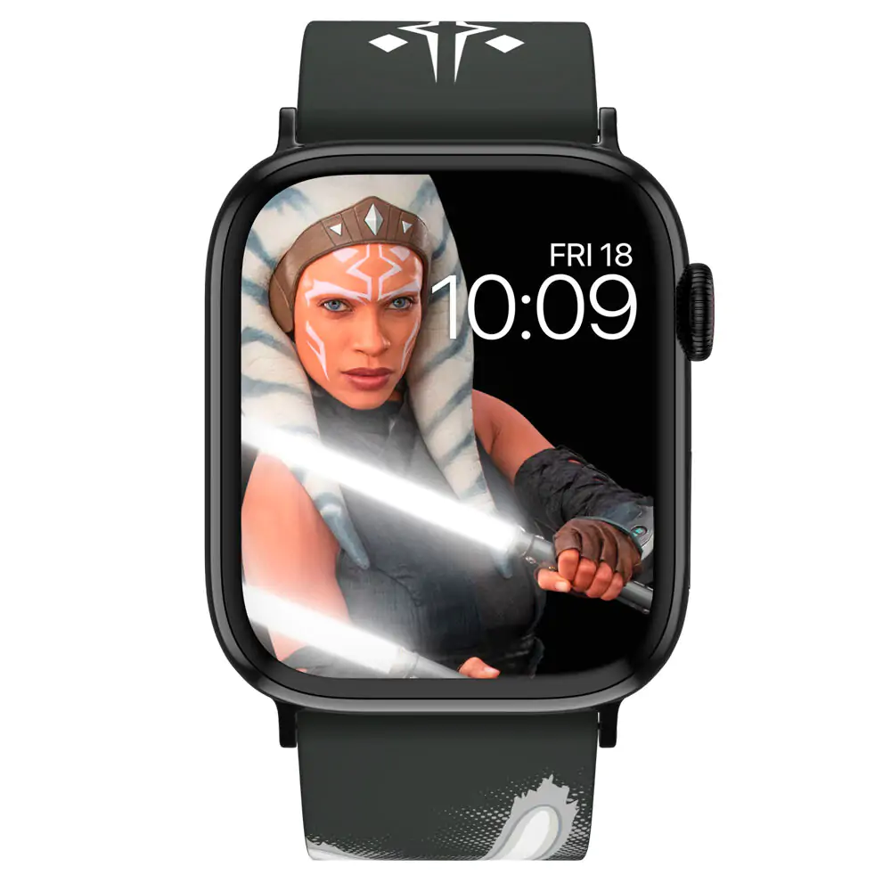Star Wars The Mandalorian Ahsoka Tano Lightsaber remienok na Smartwatch + dizajny ciferníka produktová fotografia