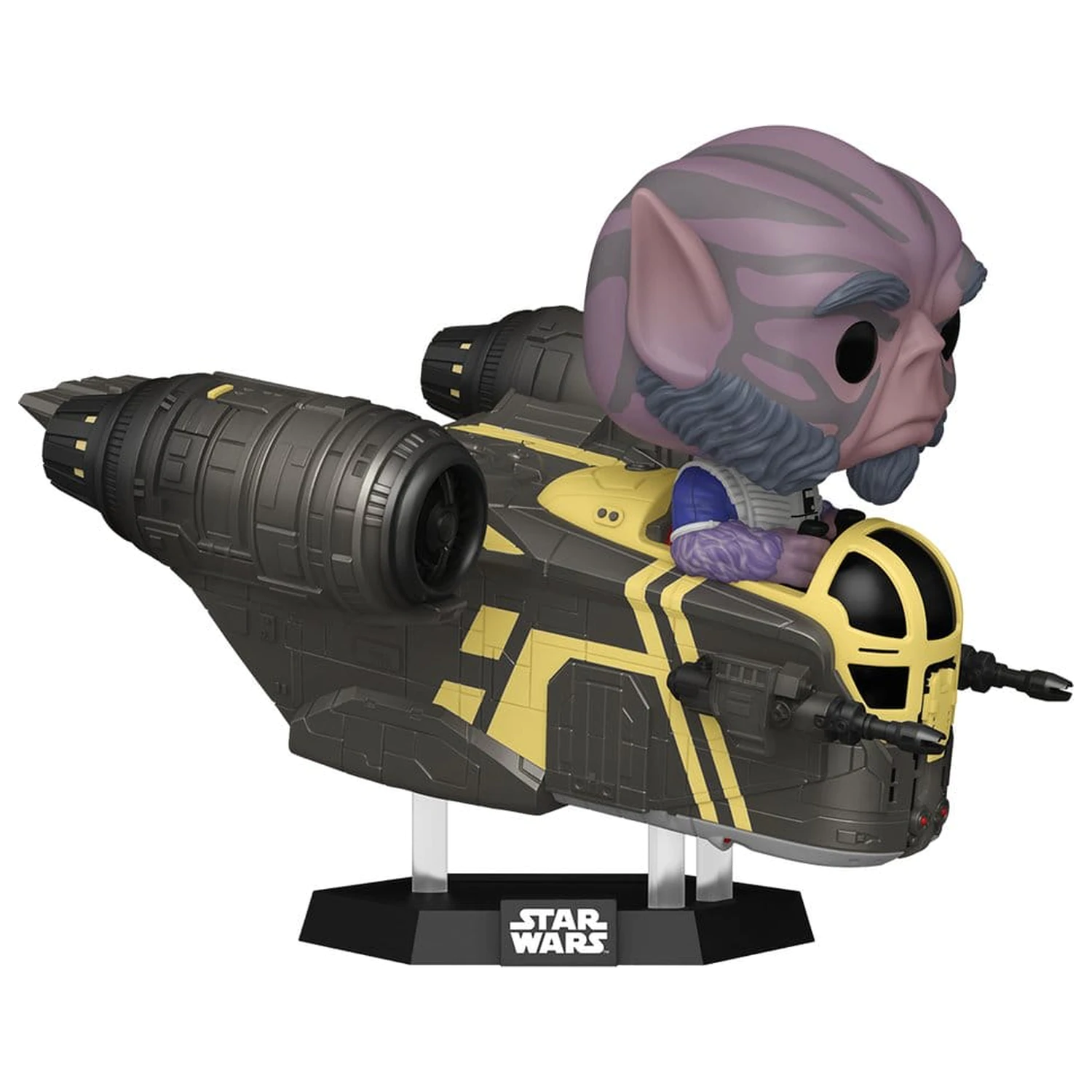 Star Wars: The Mandalorian and Grogu Funko POP! Rides Deluxe Vinylová figúrka Bobblehead Zeb Orrelios in the Razor Crest produktová fotografia