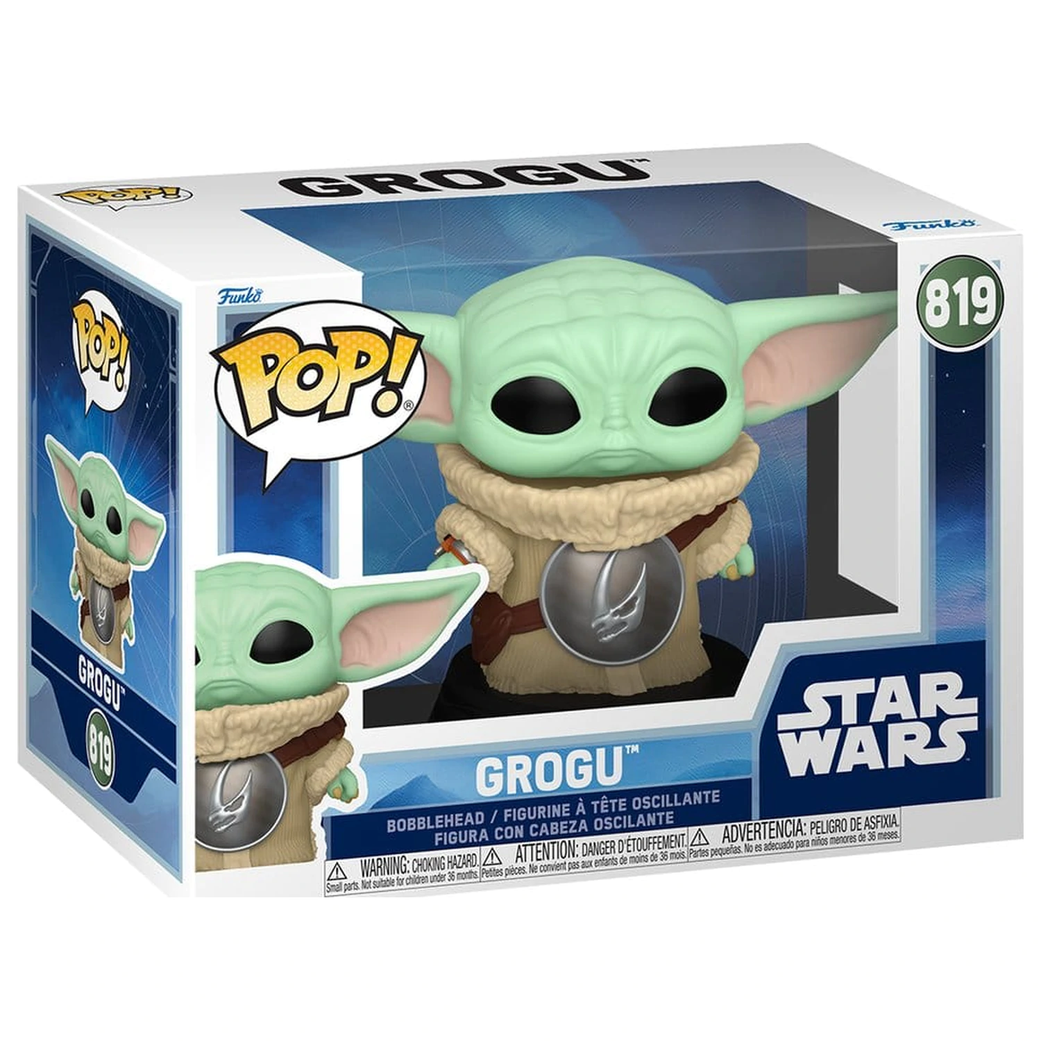 Star Wars: The Mandalorian and Grogu Funko POP! Vinylová figúrka s kývavou hlavou Grogu 9 cm produktová fotografia