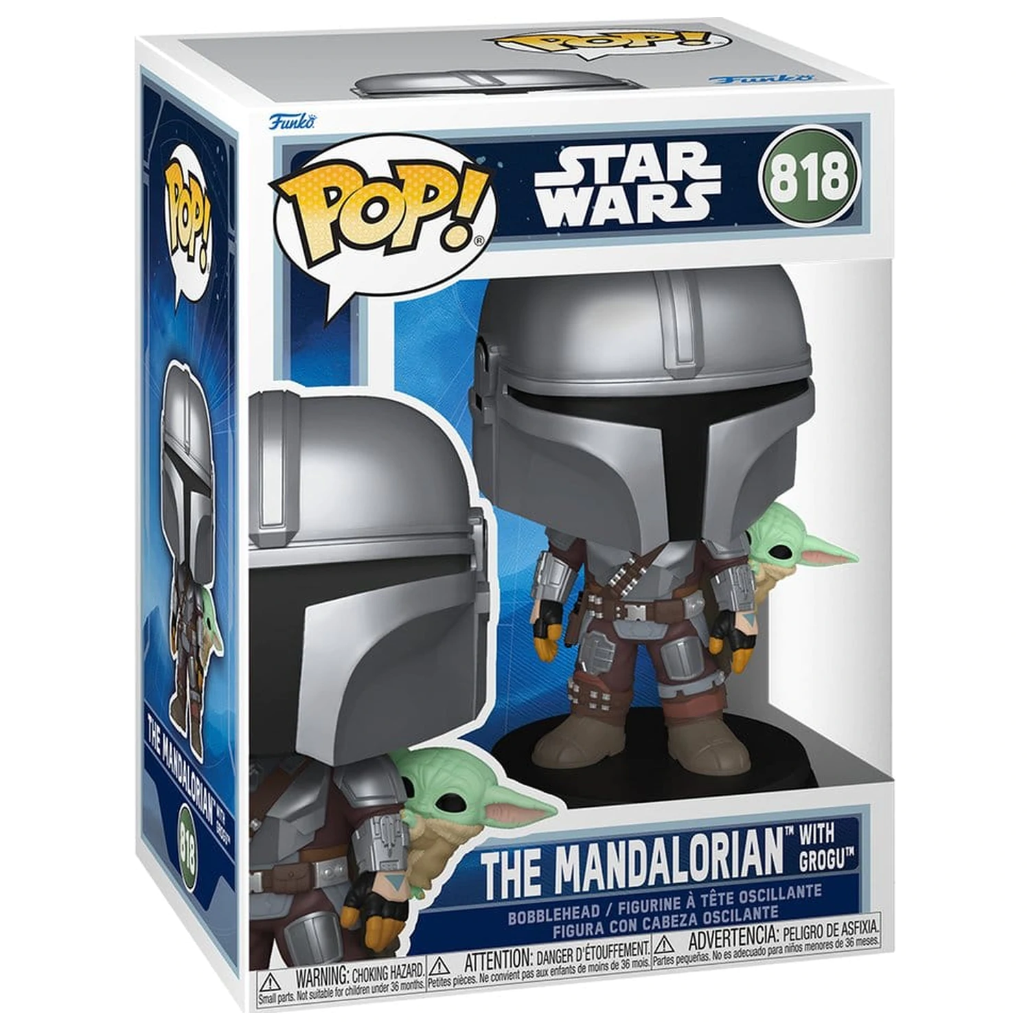 Star Wars: The Mandalorian and Grogu Funko POP! Vinylová figúrka Bobblehead The Mandalorian with Grogu 9 cm produktová fotografia