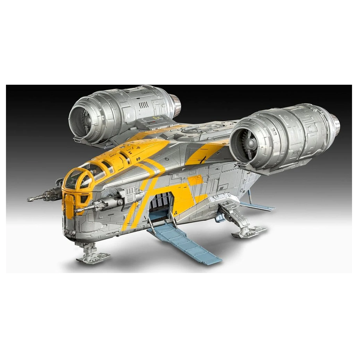 Star Wars The Mandalorian a Grogu Revell model stavebnica 1/72 Razor Crest 34 cm produktová fotografia
