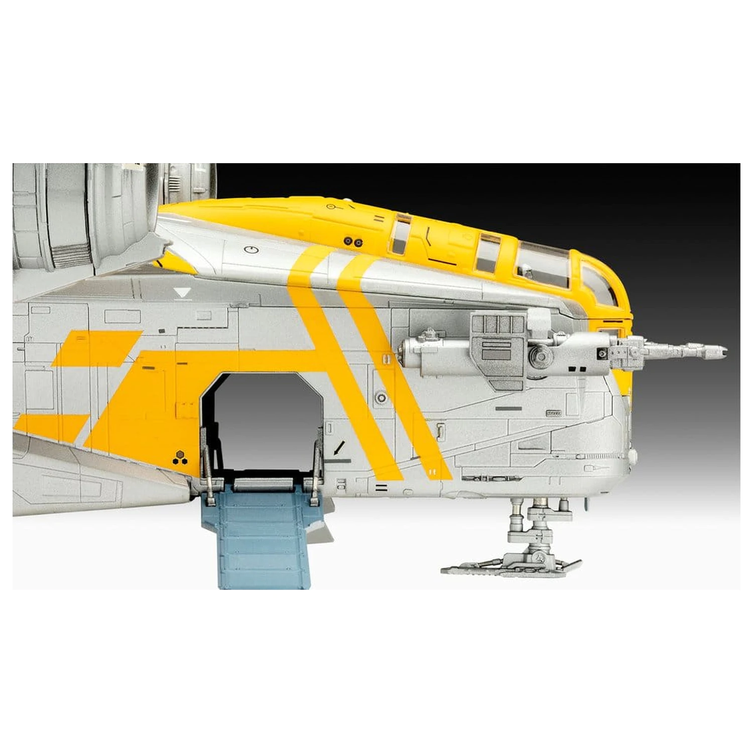 Star Wars The Mandalorian a Grogu Revell model stavebnica 1/72 Razor Crest 34 cm produktová fotografia