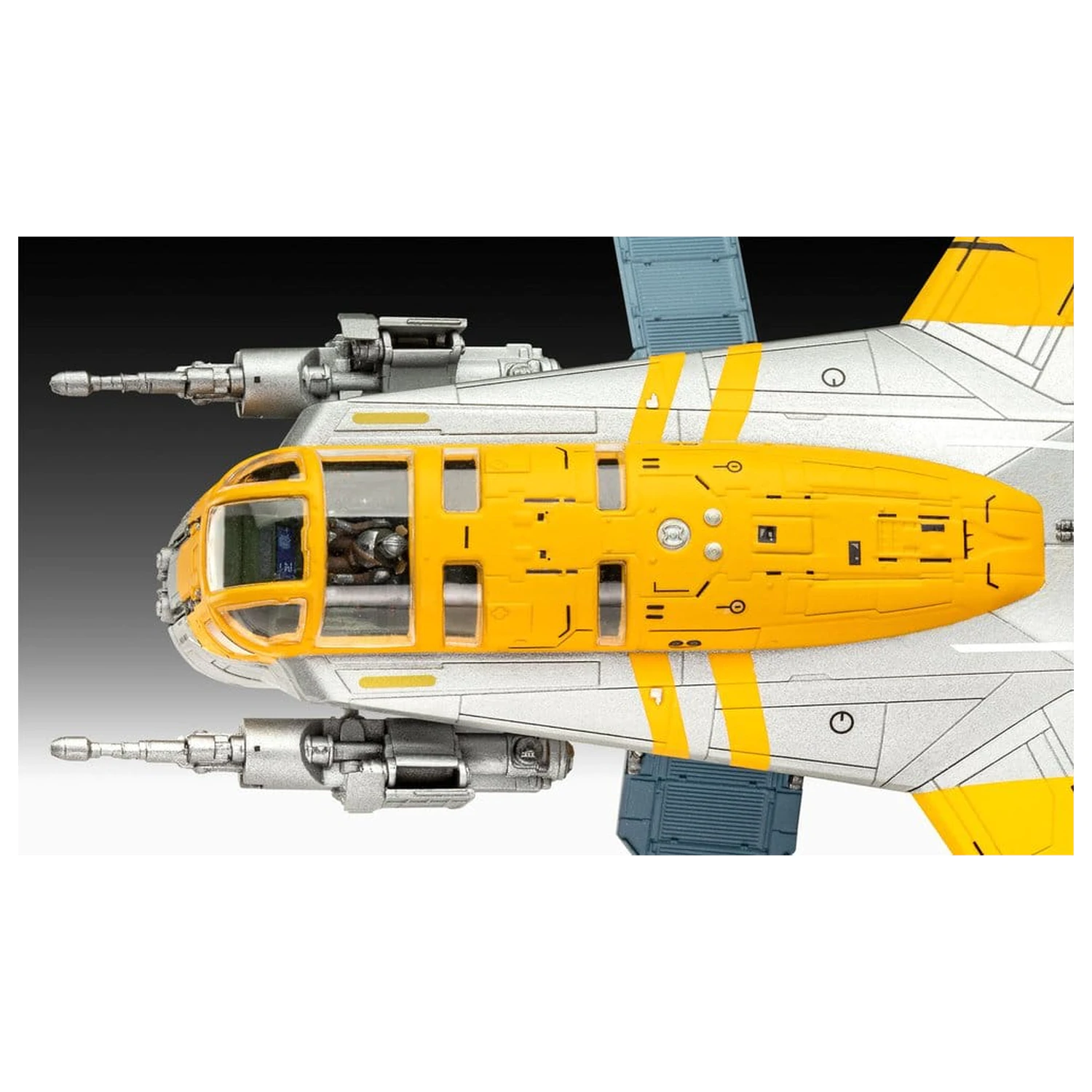 Star Wars The Mandalorian a Grogu Revell model stavebnica 1/72 Razor Crest 34 cm produktová fotografia