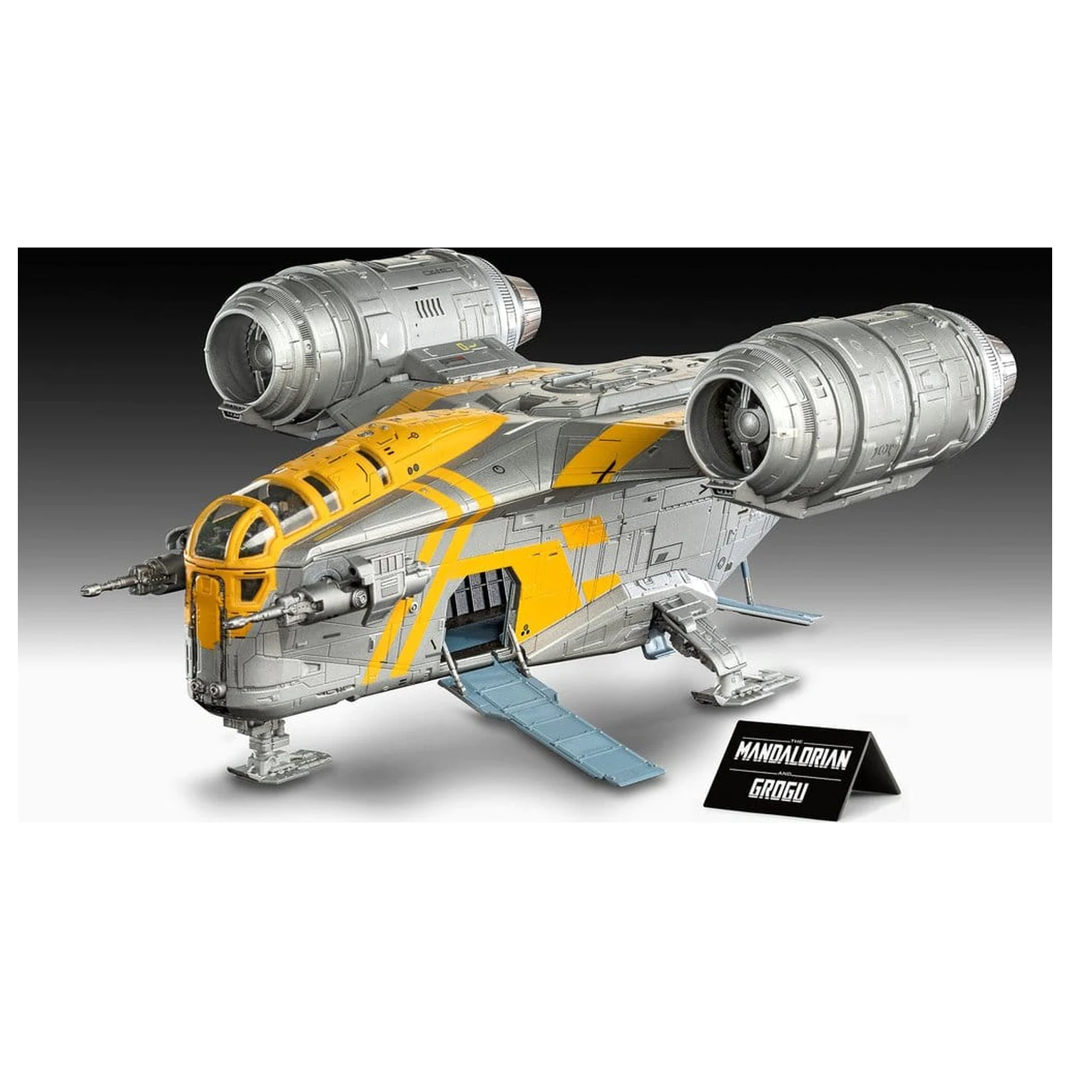 Star Wars The Mandalorian a Grogu Revell model stavebnica 1/72 Razor Crest 34 cm produktová fotografia