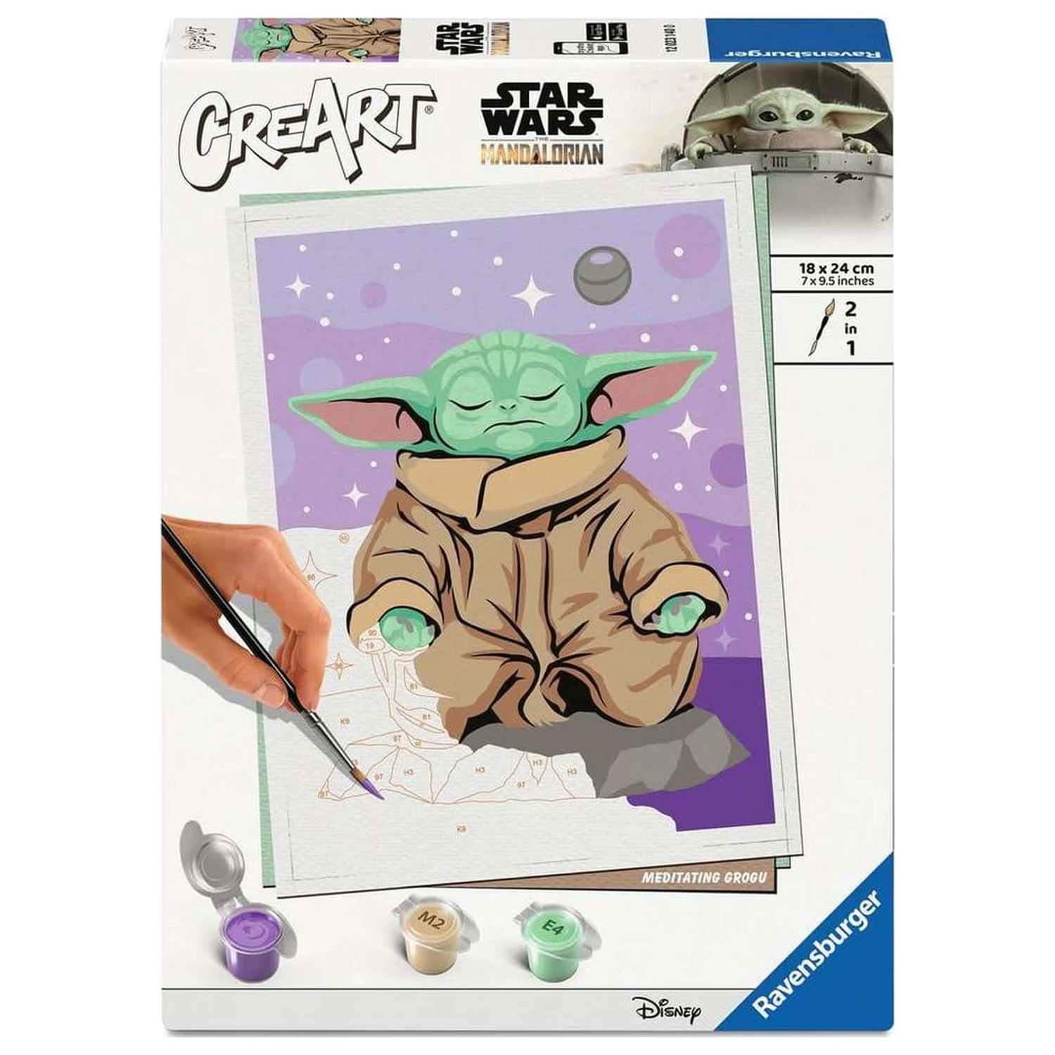Star Wars: The Mandalorian CreArt Maľovanie podľa čísel Meditating Grogu produktová fotografia