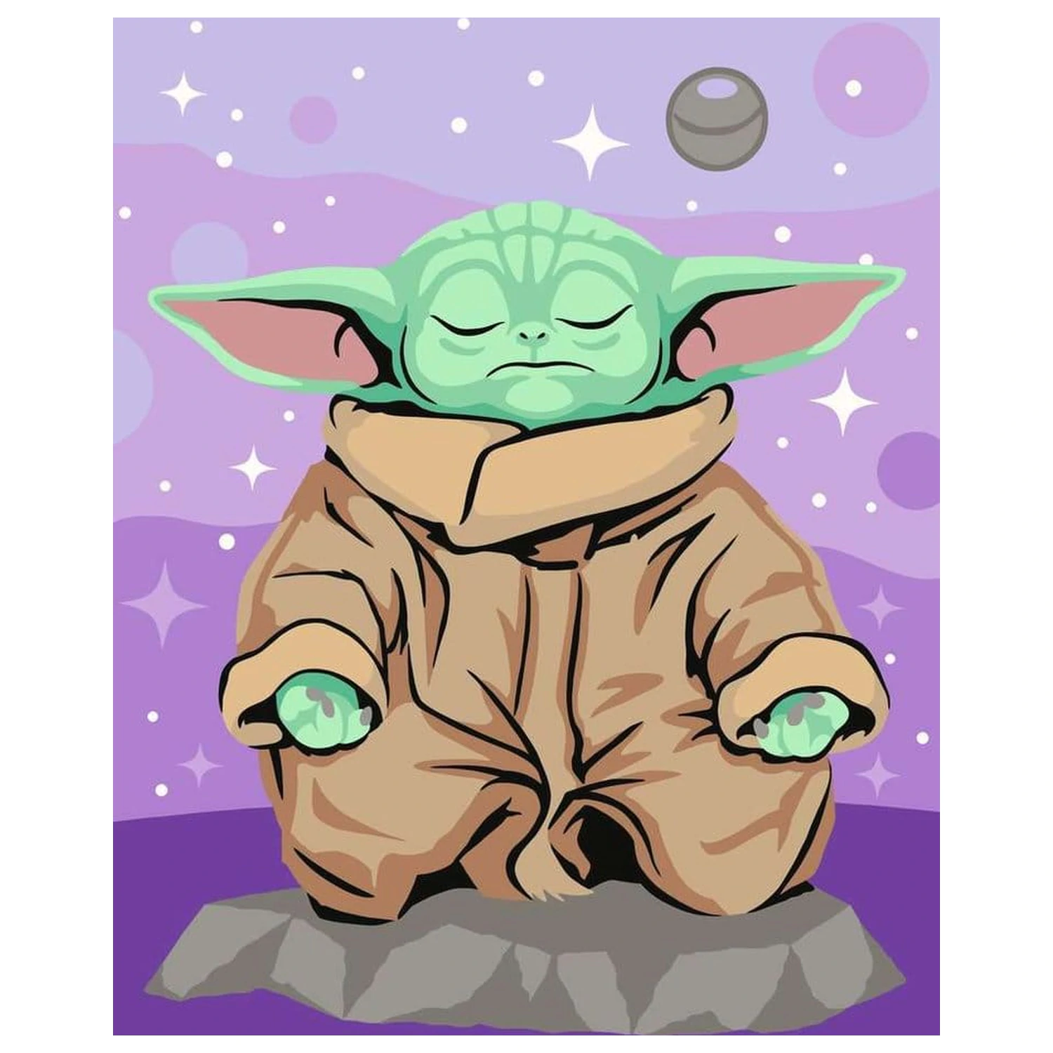 Star Wars: The Mandalorian CreArt Maľovanie podľa čísel Meditating Grogu produktová fotografia