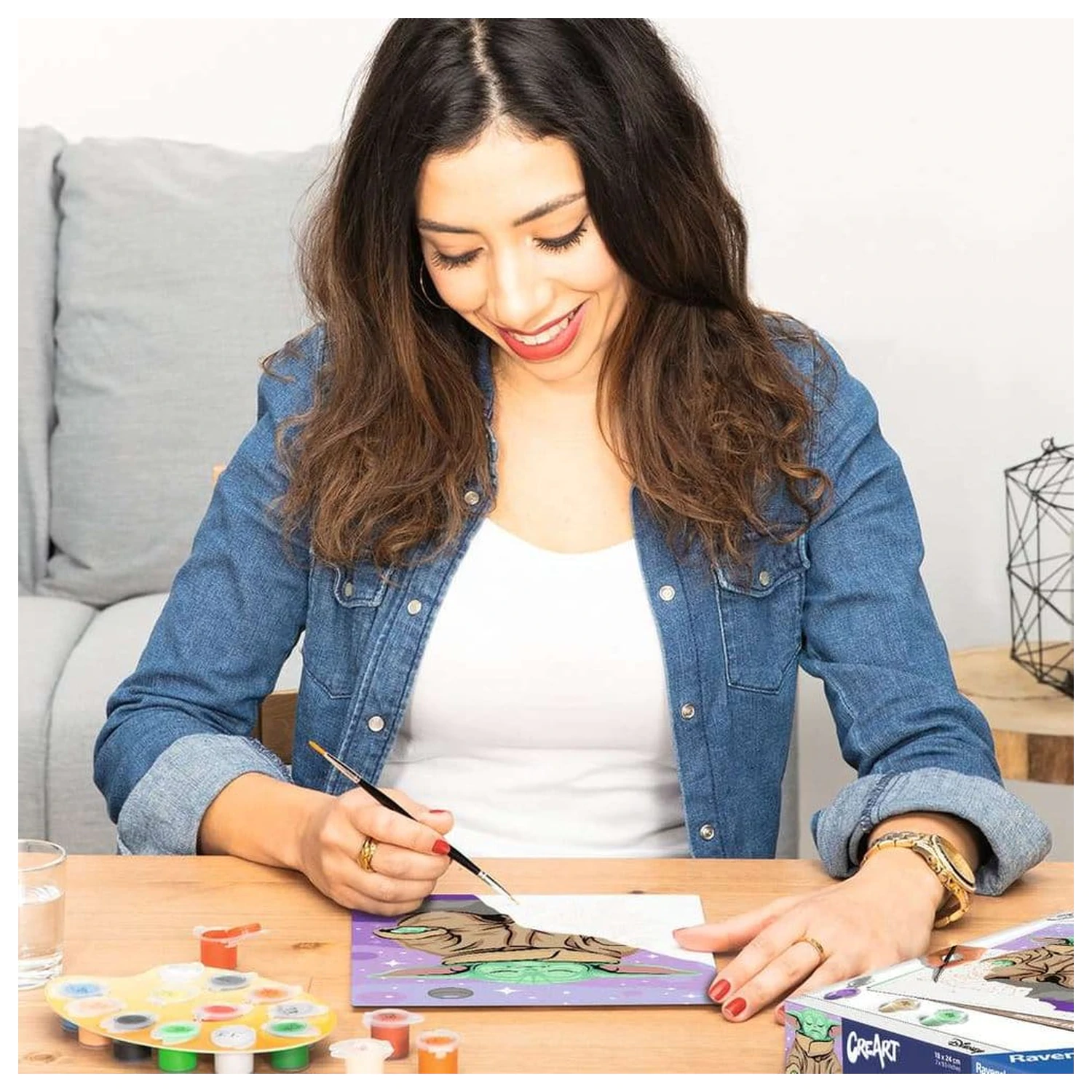 Star Wars: The Mandalorian CreArt Maľovanie podľa čísel Meditating Grogu produktová fotografia