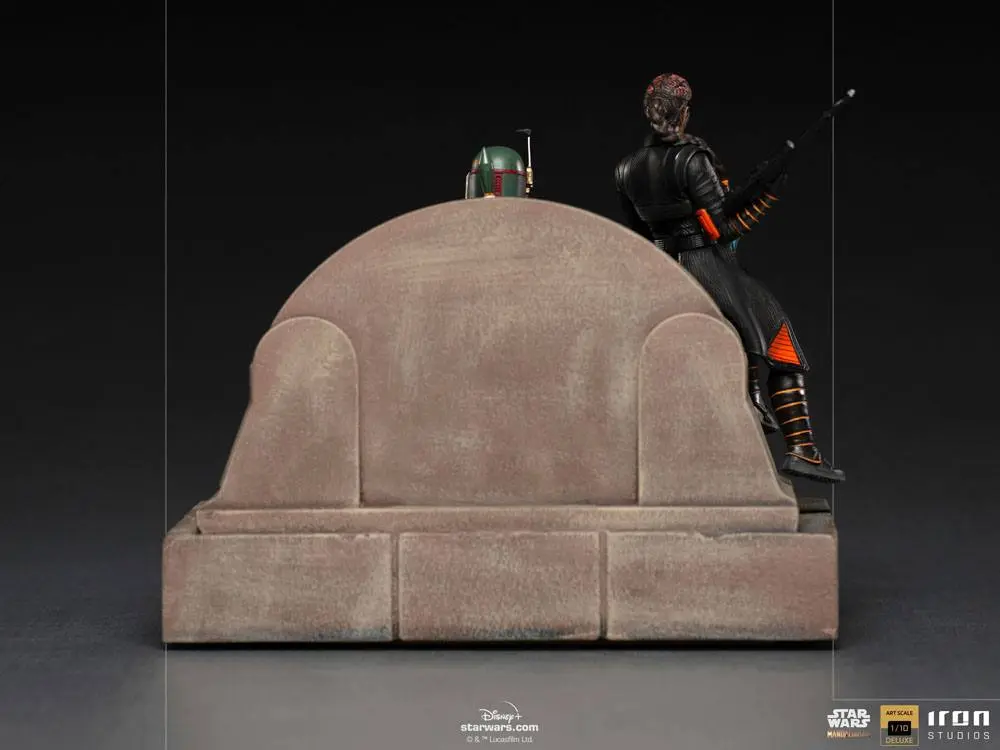 Star Wars The Mandalorian Deluxe Art Scale Socha 1/10 Boba Fett & Fennec on Throne 23 cm produktová fotografia