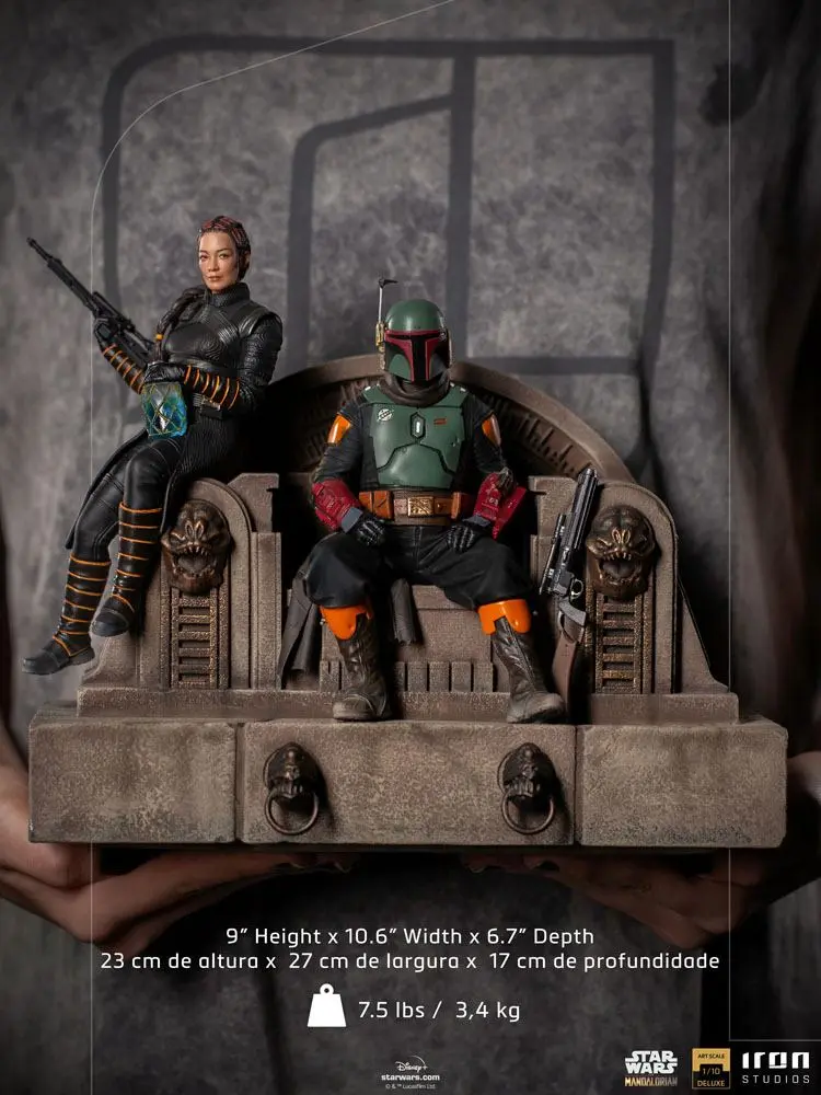 Star Wars The Mandalorian Deluxe Art Scale Socha 1/10 Boba Fett & Fennec on Throne 23 cm produktová fotografia