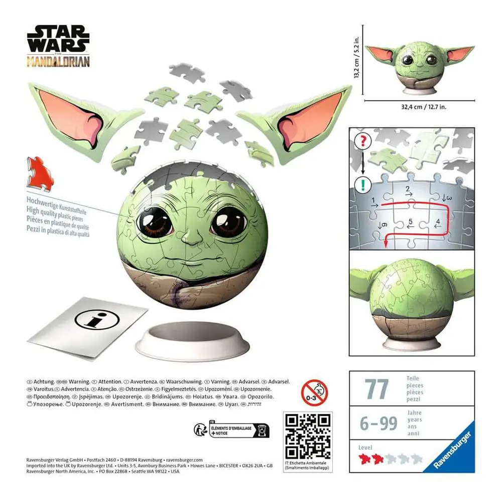 Star Wars: The Mandalorian 3D Puzzle Grogu (72 dielikov) produktová fotografia