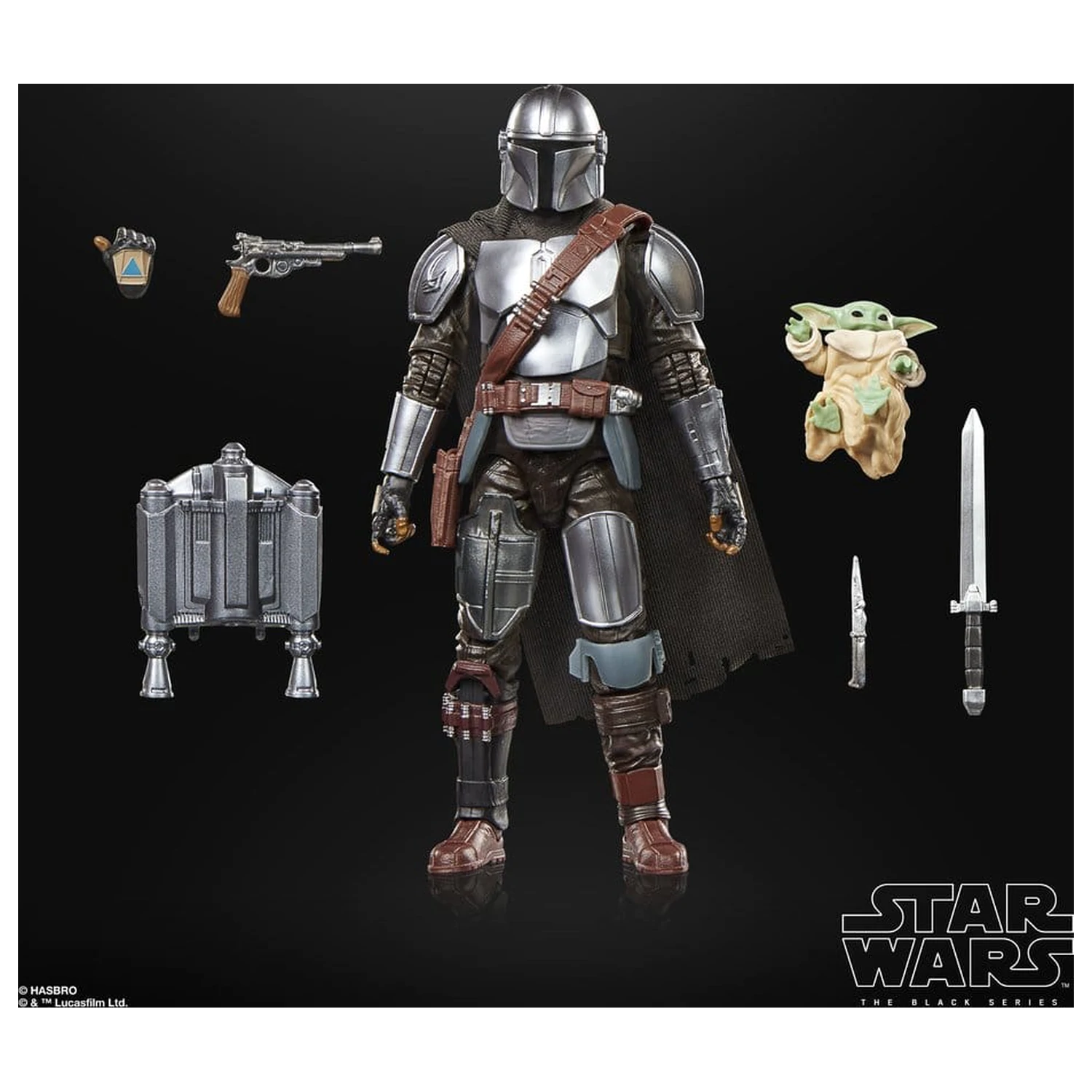 Star Wars: The Mandalorian & Grogu Black Series akčná figúrka The Mandalorian & Grogu 15 cm produktová fotografia