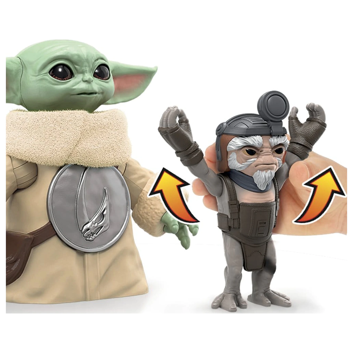 Star Wars: The Mandalorian & Grogu Elektronická akčná figúrka Huggin' Grogu & Anzellan 17 cm produktová fotografia