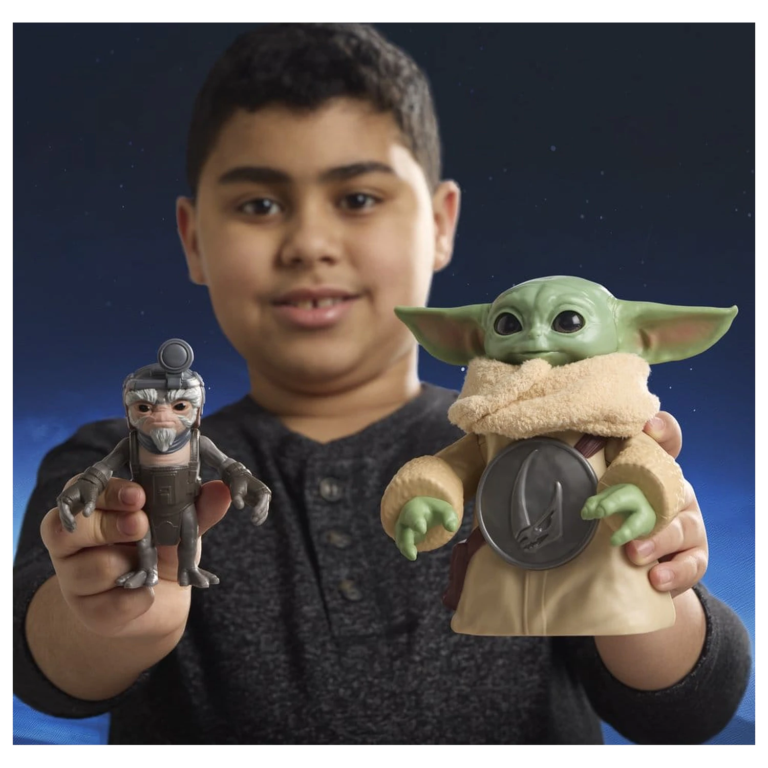 Star Wars: The Mandalorian & Grogu Elektronická akčná figúrka Huggin' Grogu & Anzellan 17 cm produktová fotografia
